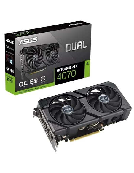 ASUS Dual GeForce RTX 4070 EVO OC Edition 12GB GDDR6X DLSS3 Tarjeta Gráfica