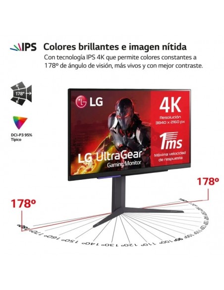 LG UltraGear 32GR93U-B 32" LCD IPS UltraHD 4K 144Hz FreeSync Premium Monitor Gaming