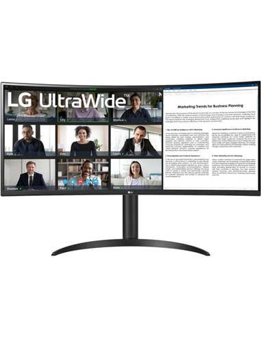 LG UltraWide 34WR55QC-B 34" LED WQHD 100Hz FreeSync USB-C Monitor Curvo