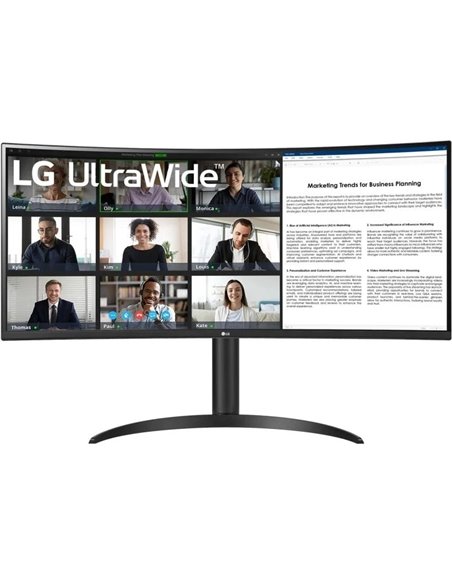 LG UltraWide 34WR55QC-B 34" LED WQHD 100Hz FreeSync USB-C Monitor Curvo