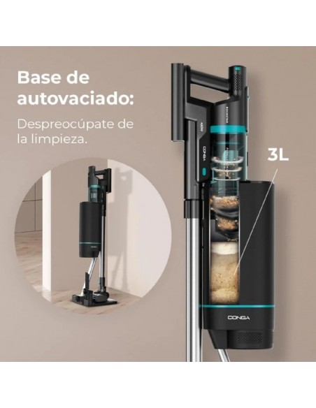 Cecotec Conga Rockstar 10000 Nebula Station Aspirador escoba sin cables sin bolsa 3 en 1