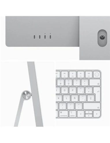 Apple iMac Apple M3/ 8GB/ 256GB SSD/ 10 Núcleos GPU/ 24" 4.5K Retina Plata