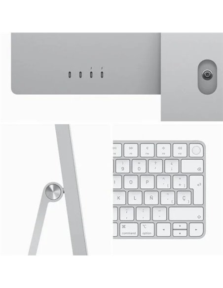 Apple iMac Apple M3/ 8GB/ 256GB SSD/ 10 Núcleos GPU/ 24" 4.5K Retina Plata