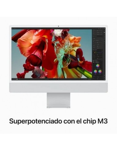 Apple iMac Apple M3/ 8GB/ 256GB SSD/ 8 Núcleos GPU/ 24" 4.5K Retina Plata
