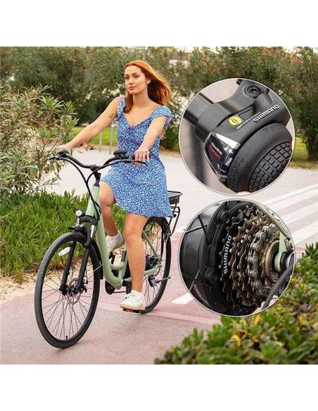 Cecotec Bicicleta eléctrica Capital Bicicleta eléctrica de ciudad con 80km de autonomía 28"
