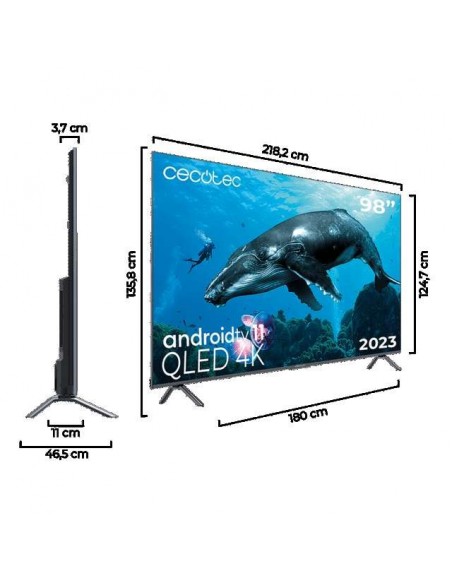 Cecotec V3+ series VQU30098+ QLED 4K UHD HDR10 98" Televisor