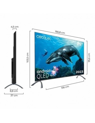 Cecotec V2 series VQU20075 QLED 4K UHD HDR10 75" Televisor