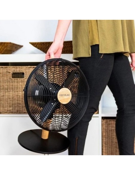 Cecotec EnergySilence 600 WoodDesk Ventilador de sobremesa con 40W