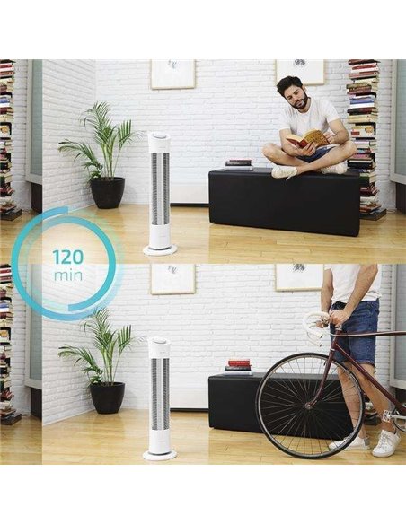 Cecotec EnergySilence 6090 Skyline. Ventilador de Torre con Temporizador 45W
