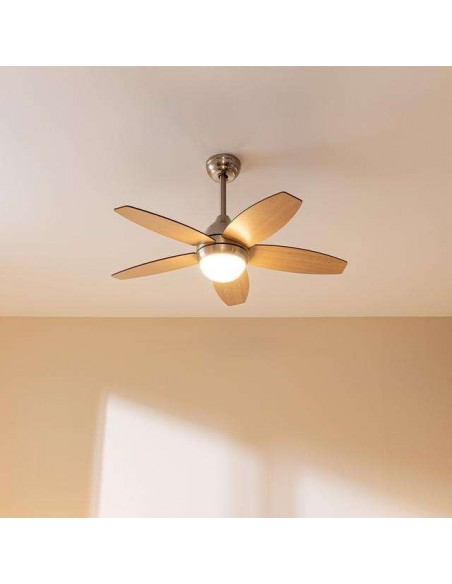 Cecotec EnergySilence Aero 495. Ventilador de Techo con Mando a Distancia, Temporizador y Luz LED, 50W