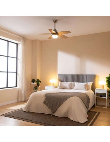 Cecotec EnergySilence Aero 495. Ventilador de Techo con Mando a Distancia, Temporizador y Luz LED, 50W