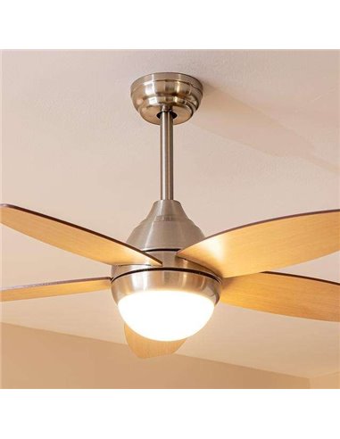 Cecotec EnergySilence Aero 495. Ventilador de Techo con Mando a Distancia, Temporizador y Luz LED, 50W