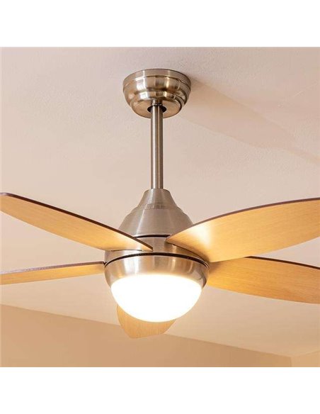 Cecotec EnergySilence Aero 495. Ventilador de Techo con Mando a Distancia, Temporizador y Luz LED, 50W