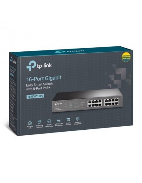 TP-Link TL-SG1016PE Switch Gestionado 16 Puertos Gigabit 8 Puertos PoE+