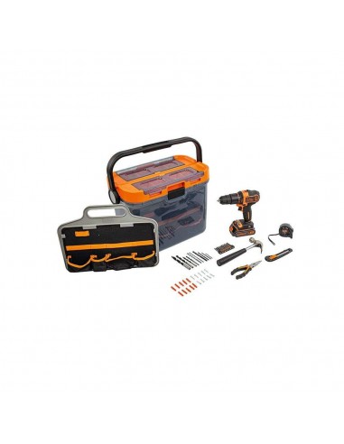 Black & Decker Taladro Percutor Batería 18V + Accesorios + Maletín