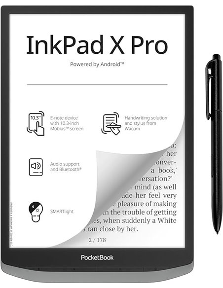 PocketBook Inkpad X Pro 10.3" 32GB Gris Libro Electrónico eBook