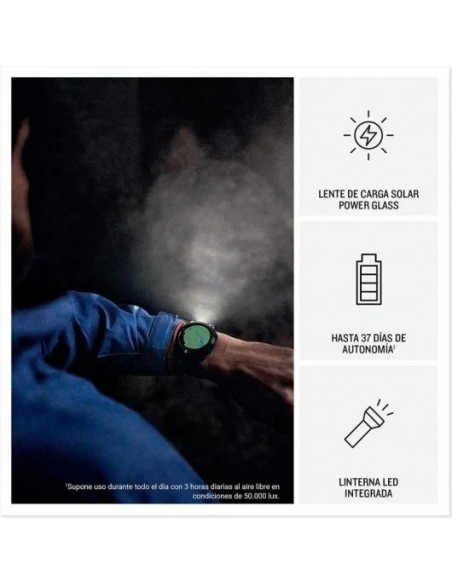 Garmin Fénix 7X Pro Solar Edition Reloj Smartwatch 51mm Gris con Correa Negra