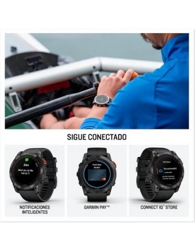 Garmin Fénix 7X Pro Solar Edition Reloj Smartwatch 51mm Gris con Correa Negra