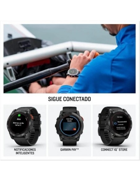 Garmin Fénix 7X Pro Solar Edition Reloj Smartwatch 51mm Gris con Correa Negra