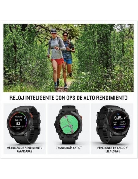 Garmin Fénix 7 Pro Solar Reloj Smartwatch 47mm Gris con Correa Negra