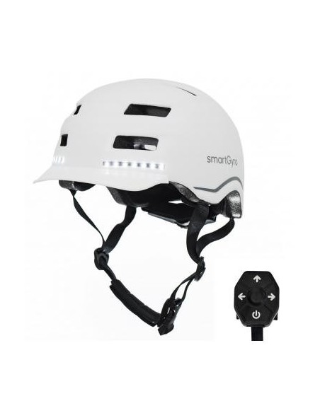 SmartGyro Helmet Max Casco Inteligente con LED Talla M Blanco