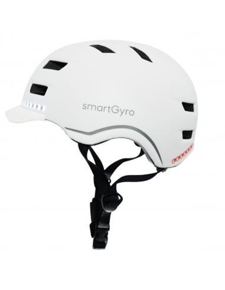 SmartGyro Helmet Max Casco Inteligente con LED Talla M Blanco