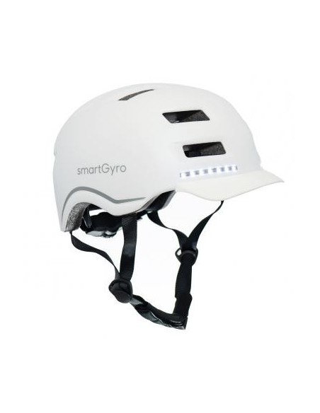 SmartGyro Helmet Max Casco Inteligente con LED Talla M Blanco