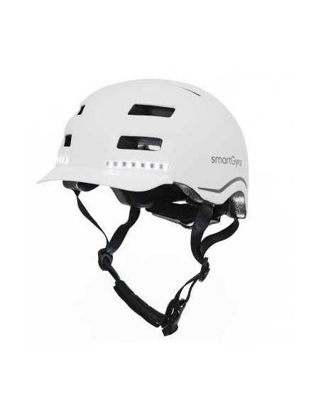 SmartGyro Helmet Max Casco Inteligente con LED Talla M Blanco