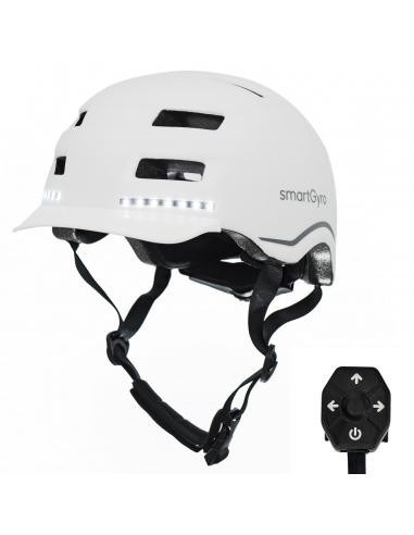 SmartGyro Helmet Max Casco Inteligente con LED Talla L Blanco