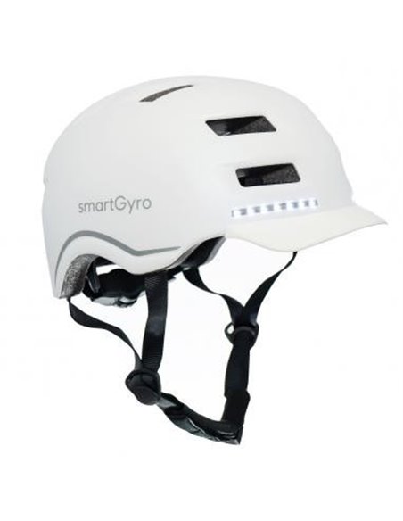 SmartGyro Helmet Max Casco Inteligente con LED Talla L Blanco