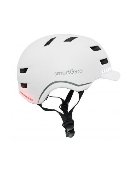 SmartGyro Helmet Max Casco Inteligente con LED Talla L Blanco