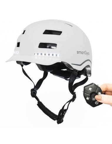 SmartGyro Helmet Max Casco Inteligente con LED Talla L Blanco