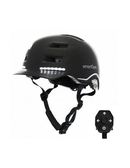 SmartGyro Helmet Max Casco Inteligente con LED Talla L Negro