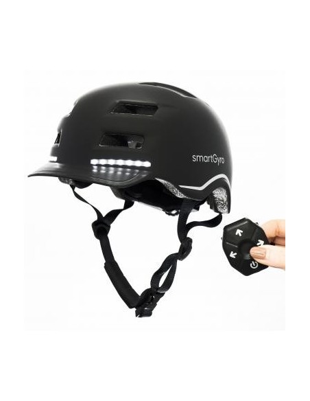 SmartGyro Helmet Max Casco Inteligente con LED Talla L Negro