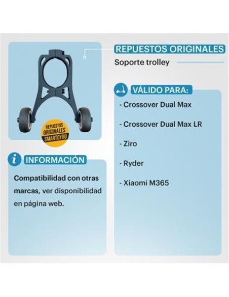 SmartGyro Soporte Trolley con Ruedas para Patinetes
