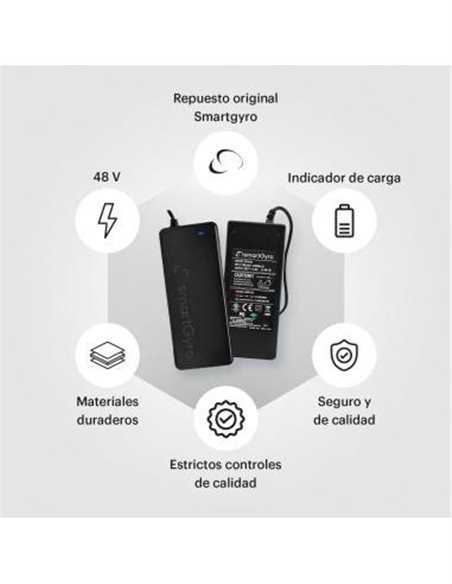 SmartGyro Cargador 4800 de 48V para Patinetes Eléctricos