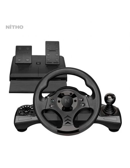 Nitho Drive Pro V16 Volante de Carreras + Pedales para PC/PS4/Xbox/Switch