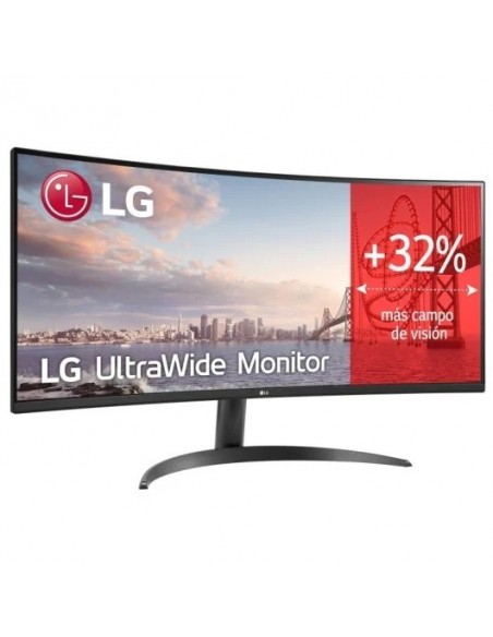 LG 34WR50QC-B 34" LCD UltraWide WQHD 100Hz FreeSync Monitor Curvo