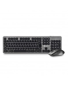 NGS IDOL KIT Teclado y Ratón Inalámbricos Gris Oscuro