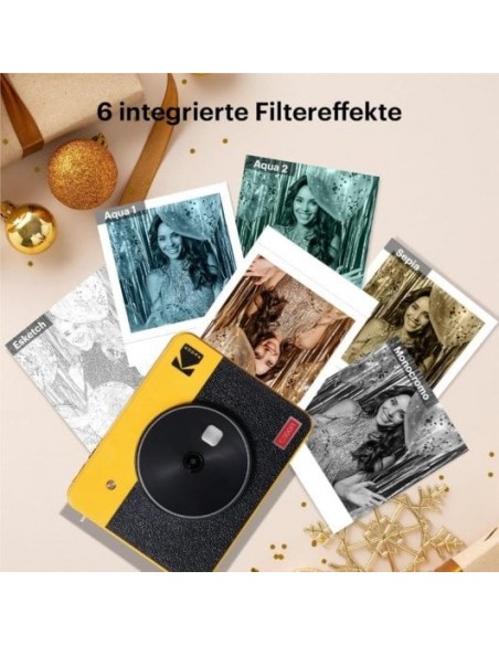 Kodak Mini Shot Retro 3 Cámara + Impresora Fotográfica Sublimación + 60 Fotos