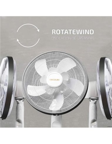 Cecotec EnergySilence 1010 ExtremeConnected. Ventilador de Pie con Mando a Distancia y Temporizador 60W