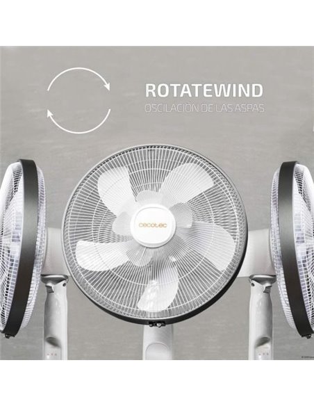Cecotec EnergySilence 1010 ExtremeConnected. Ventilador de Pie con Mando a Distancia y Temporizador 60W