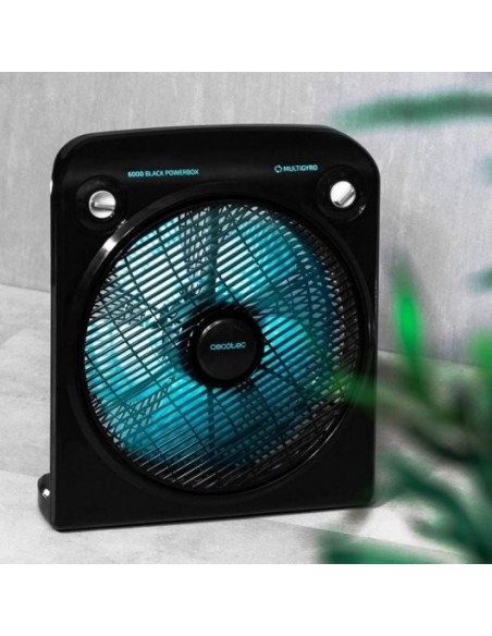 Cecotec EnergySilence 6000 PowerBox Black. Ventilador de Suelo con Temporizador