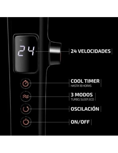 Cecotec EnergySilence 1040 SmartExtreme. Ventilador de Pie con Mando a Distancia y Temporizador 28W