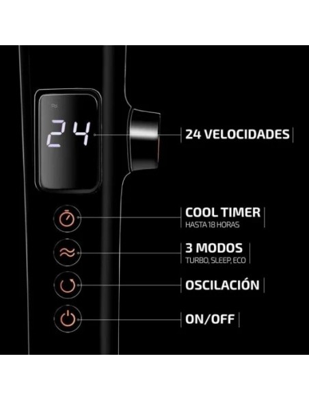 Cecotec EnergySilence 1040 SmartExtreme. Ventilador de Pie con Mando a Distancia y Temporizador 28W
