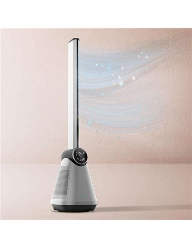 Cecotec EnergySilence 9890 Skyline Bladeless Dark Ventilador de torre sin aspas de 39" con 50W