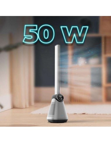Cecotec EnergySilence 9890 Skyline Bladeless Dark Ventilador de torre sin aspas de 39" con 50W