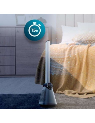 Cecotec EnergySilence 9890 Skyline Bladeless Dark Ventilador de torre sin aspas de 39" con 50W