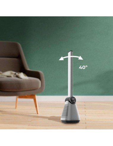Cecotec EnergySilence 9890 Skyline Bladeless Dark Ventilador de torre sin aspas de 39" con 50W