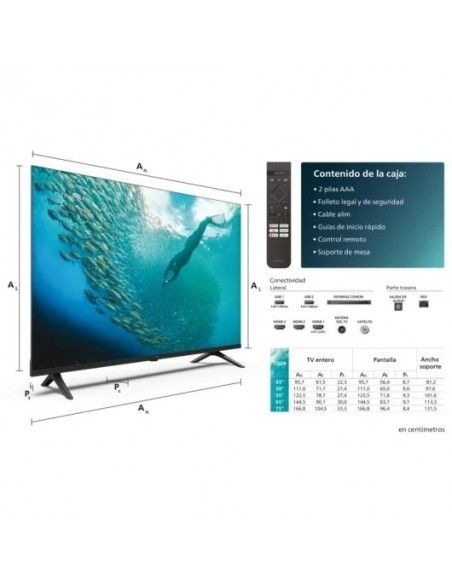 Philips 55PUS7009 55" 139cm 4K UHD LED TV Dolby Atmos Titan OS Televisor